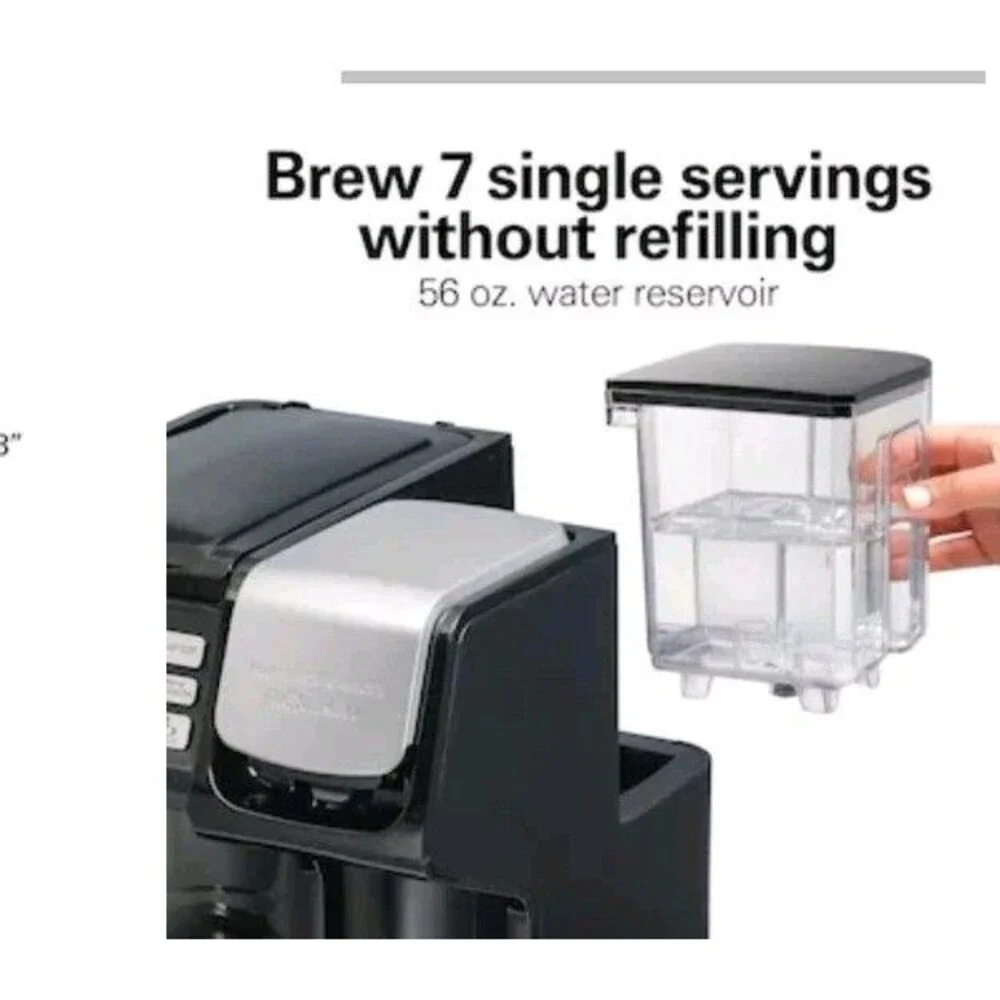 Hamilton Beach FlexBrew Trio 12 Cups Filter Coffee Machine - SingleServe Pod/Gro